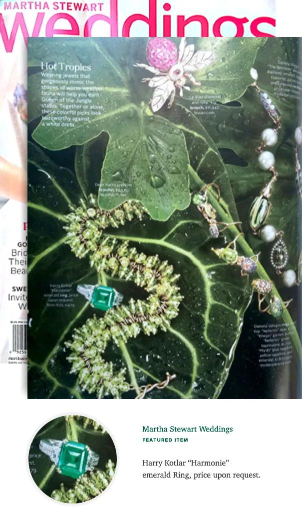 Harry Kotlar ring featured on Martha Stewart Weddings Spring 2015 issue