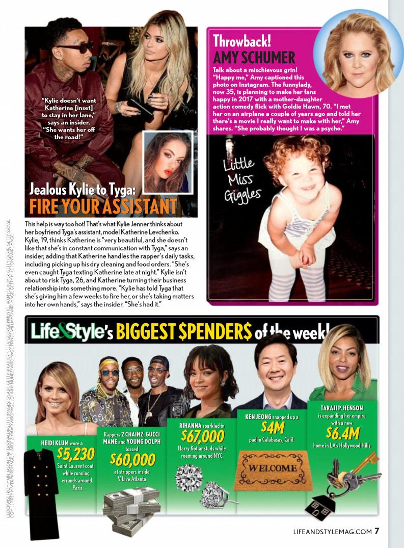 Rihanna wearing Harry Kotlar in the November 14th issue of Life & Style